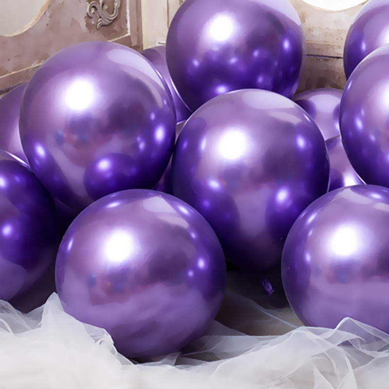 20 de bucăți metalic auriu argintiu verde violet balon nuntă la mulți ani baloane din latex balon metal cromat balon cu aer heliu