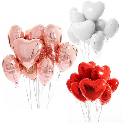 10 τεμ. Multi Rose Gold Heart Foil Balloons Helium Balloon Παιδικά πάρτι γενεθλίων Διακοσμήσεις γαμήλιων μπαλονιών Προμήθειες ντους για μωρά