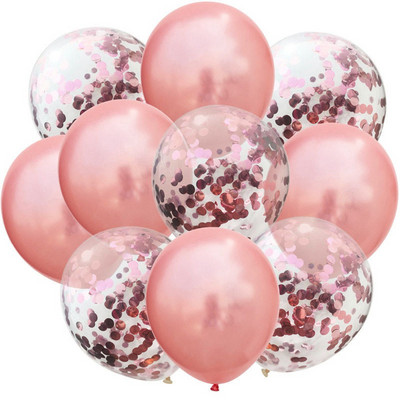 10 buc. Baloane din folie cu inimă de aur trandafir multiplu Baloane cu heliu Decoratiuni pentru petrecerea de aniversare pentru copii Baloane de nunta Rechizite pentru baby shower