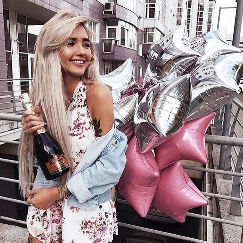 10 buc. Baloane din folie cu inimă de aur trandafir multiplu Baloane cu heliu Decoratiuni pentru petrecerea de aniversare pentru copii Baloane de nunta Rechizite pentru baby shower