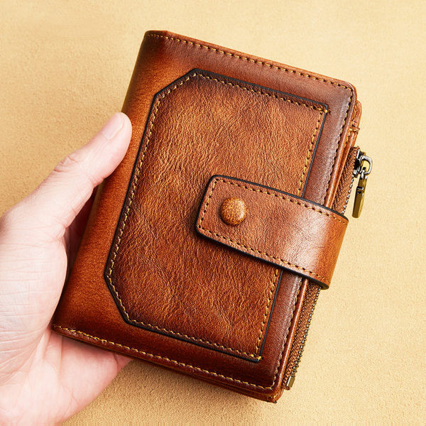 Portofel barbatesc din piele cu buzunar pentru monede