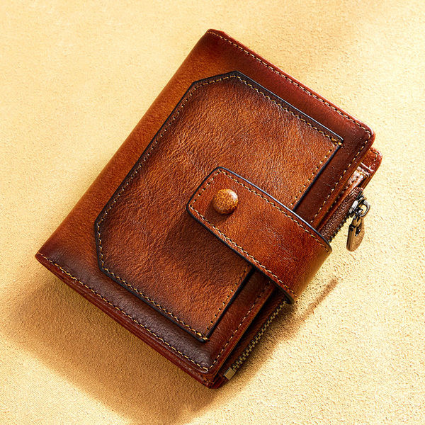 Portofel barbatesc din piele cu buzunar pentru monede