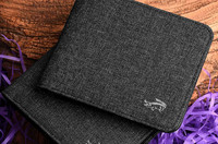 Tekstiilist meeste rahakott lahtritega krediitkaartide ja pangatähtede jaoks