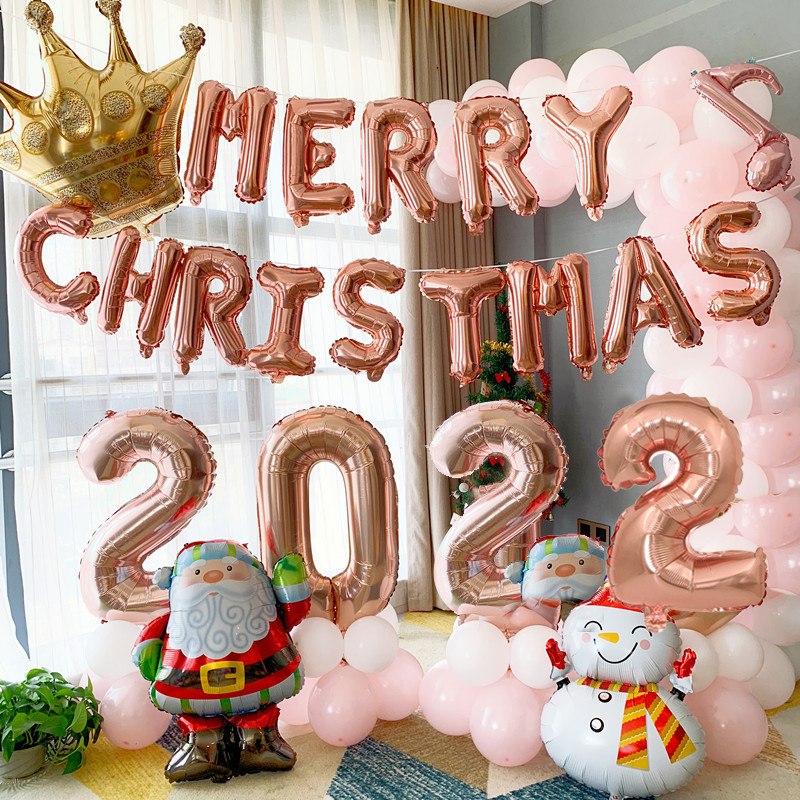 Häid jõule õhupallid Jõuluvana Lumememm Põdra Globos DIY jõulukaunistused koju uusaasta 2022 Navidadi peokaunistused