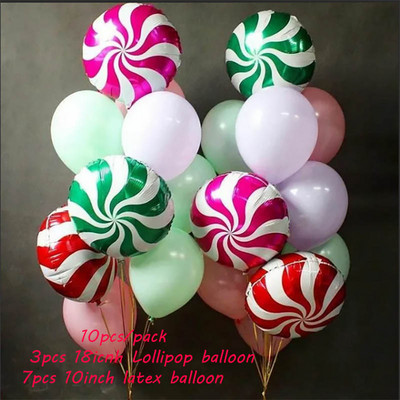 10 τμχ Κόκκινο Πράσινο Αστέρι Καρδιά Γλειφιτζούρι με αλουμινόχαρτο Μπαλόνι για Χαρούμενα Χριστουγεννιάτικα πάρτι Διακόσμηση Αι-Βασίλη Άλκη Αέρα Μπαλόνι Πρωτοχρονιάς Παιδικά Δώρα Μπάλα