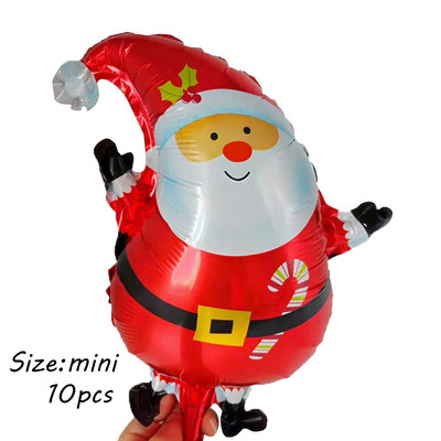 10 τμχ Κόκκινο Πράσινο Αστέρι Καρδιά Γλειφιτζούρι με αλουμινόχαρτο Μπαλόνι για Χαρούμενα Χριστουγεννιάτικα πάρτι Διακόσμηση Αι-Βασίλη Άλκη Αέρα Μπαλόνι Πρωτοχρονιάς Παιδικά Δώρα Μπάλα