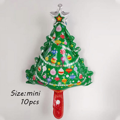 10 τμχ Κόκκινο Πράσινο Αστέρι Καρδιά Γλειφιτζούρι με αλουμινόχαρτο Μπαλόνι για Χαρούμενα Χριστουγεννιάτικα πάρτι Διακόσμηση Αι-Βασίλη Άλκη Αέρα Μπαλόνι Πρωτοχρονιάς Παιδικά Δώρα Μπάλα