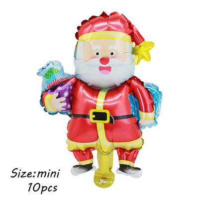 10 τμχ Κόκκινο Πράσινο Αστέρι Καρδιά Γλειφιτζούρι με αλουμινόχαρτο Μπαλόνι για Χαρούμενα Χριστουγεννιάτικα πάρτι Διακόσμηση Αι-Βασίλη Άλκη Αέρα Μπαλόνι Πρωτοχρονιάς Παιδικά Δώρα Μπάλα