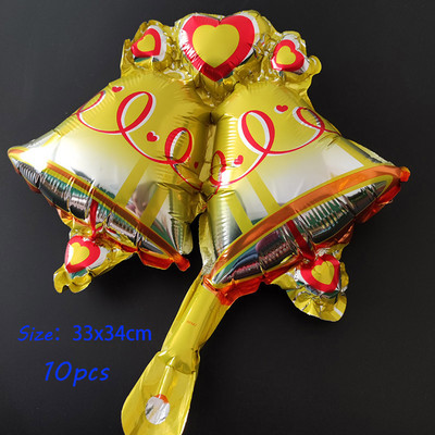 10 τμχ Κόκκινο Πράσινο Αστέρι Καρδιά Γλειφιτζούρι με αλουμινόχαρτο Μπαλόνι για Χαρούμενα Χριστουγεννιάτικα πάρτι Διακόσμηση Αι-Βασίλη Άλκη Αέρα Μπαλόνι Πρωτοχρονιάς Παιδικά Δώρα Μπάλα