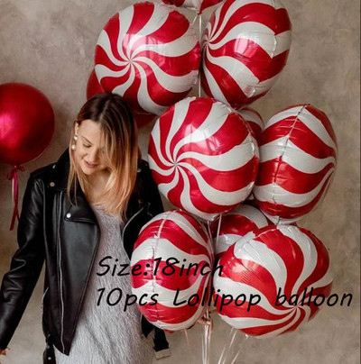 10 τμχ Κόκκινο Πράσινο Αστέρι Καρδιά Γλειφιτζούρι με αλουμινόχαρτο Μπαλόνι για Χαρούμενα Χριστουγεννιάτικα πάρτι Διακόσμηση Αι-Βασίλη Άλκη Αέρα Μπαλόνι Πρωτοχρονιάς Παιδικά Δώρα Μπάλα