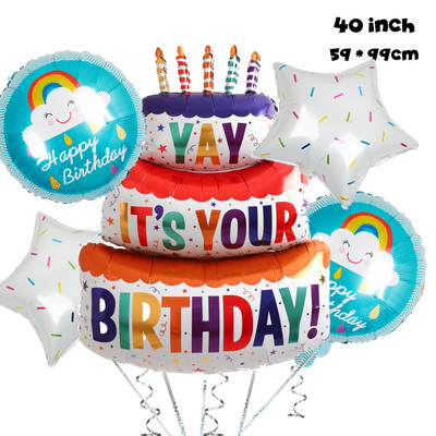 Magusa sõõriku jäätise koogi fooliumist õhupallid LOVE Heeliumi õhupallid Baby Shower Sünnipäevapeo kaunistus Lastele Mänguasi Digitaalkuju Globo