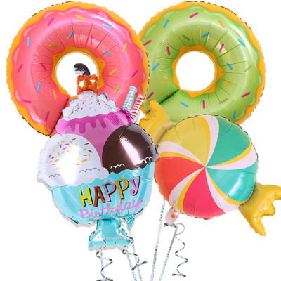 Magusa sõõriku jäätise koogi fooliumist õhupallid LOVE Heeliumi õhupallid Baby Shower Sünnipäevapeo kaunistus Lastele Mänguasi Digitaalkuju Globo