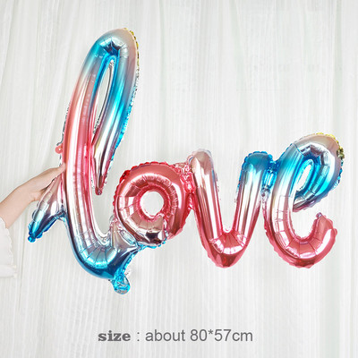 Magusa sõõriku jäätise koogi fooliumist õhupallid LOVE Heeliumi õhupallid Baby Shower Sünnipäevapeo kaunistus Lastele Mänguasi Digitaalkuju Globo