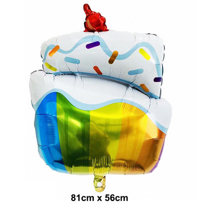 Magusa sõõriku jäätise koogi fooliumist õhupallid LOVE Heeliumi õhupallid Baby Shower Sünnipäevapeo kaunistus Lastele Mänguasi Digitaalkuju Globo