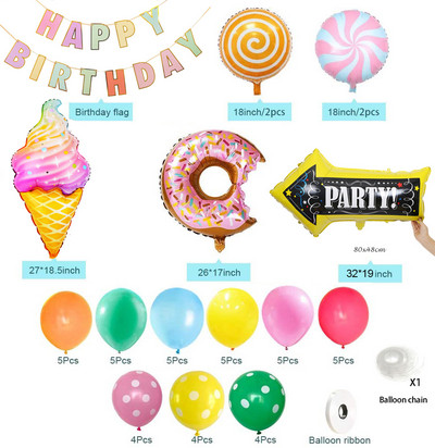 Magusa sõõriku jäätise koogi fooliumist õhupallid LOVE Heeliumi õhupallid Baby Shower Sünnipäevapeo kaunistus Lastele Mänguasi Digitaalkuju Globo