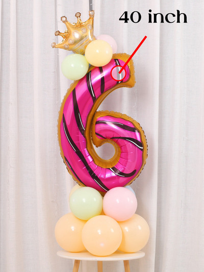 Magusa sõõriku jäätise koogi fooliumist õhupallid LOVE Heeliumi õhupallid Baby Shower Sünnipäevapeo kaunistus Lastele Mänguasi Digitaalkuju Globo