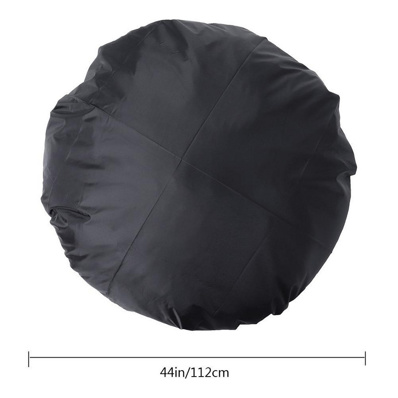 Capac pentru foc de balcon rezistent la praf 112 cm exterior negru rotund rezistent la apă grătar praf