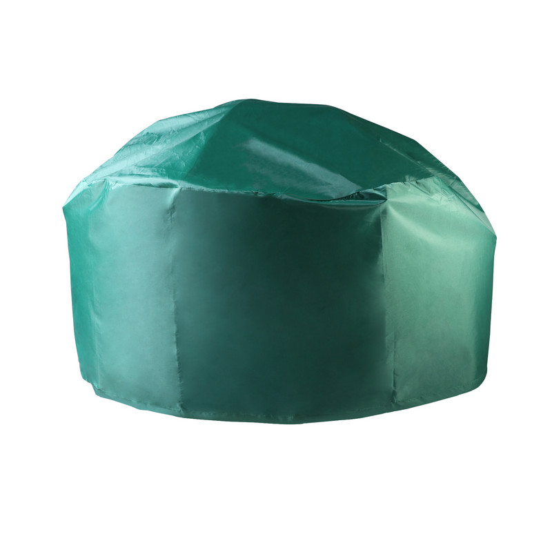 Capac pentru groapă de protecție rotundă, rezistentă la apă, grătar, gătit, neagră, terasă în aer liber, pânză Oxford, cu sac de depozitare, rezistentă la praf, rezistentă la vânt