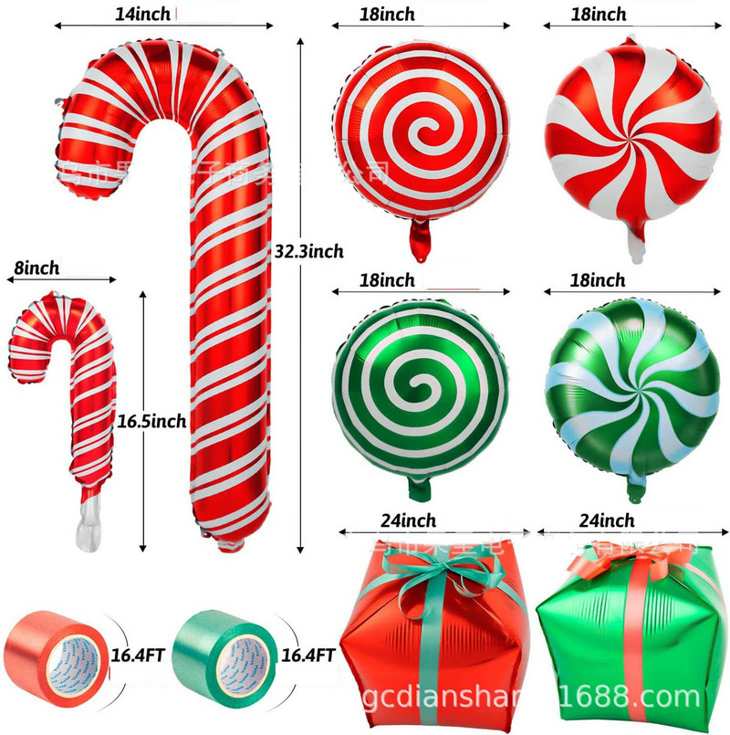 Ziemassvētku balons Ziemassvētku kruķis konfekte Ziemassvētku vecīša dāvanu kastīte balons bērniem dod priekšroku priecīgiem Ziemassvētku dekoriem mājām 2023