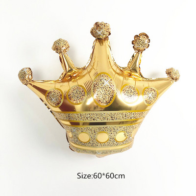 1 gab. Lieli zelta kroņa folijas baloni Princess Princess Baby Shower 32 collu gaisa numurs Balons dzimšanas dienas ballītes rotājumi bērniem Globos