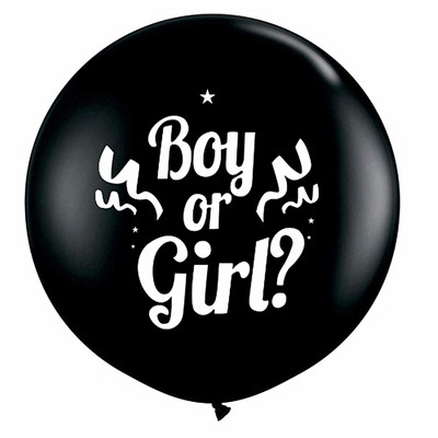 1 set de 36 de inchi pentru băiat sau fată, baloane pentru petrecere, baloane din latex negru, confeti albastre sau roz, decorațiuni pentru duș pentru copii