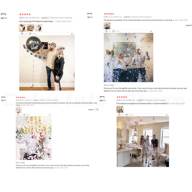 1 set de 36 de inchi pentru băiat sau fată, baloane pentru petrecere, baloane din latex negru, confeti albastre sau roz, decorațiuni pentru duș pentru copii