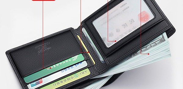 Kunstnahast meeste rahakott - musta ja pruuni värvi