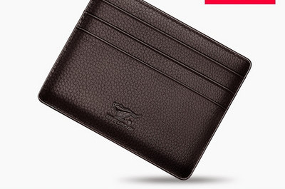 Portofel din piele ecologica cu slot pentru carduri de credit pentru barbati