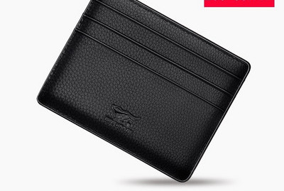 Portofel din piele ecologica cu slot pentru carduri de credit pentru barbati