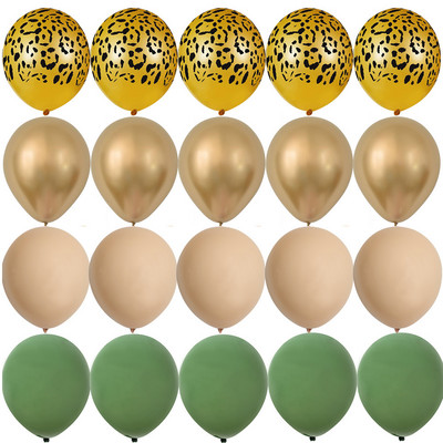 20 τμχ Μπαλόνια με μοτίβο τίγρης/χρήματα/καμηλοπάρδαλη 12 ιντσών για παιδικά είδη διακόσμησης για πάρτι γενεθλίων με άγρια ζώα σαφάρι ζούγκλας