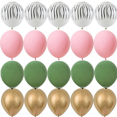 20 τμχ Μπαλόνια με μοτίβο τίγρης/χρήματα/καμηλοπάρδαλη 12 ιντσών για παιδικά είδη διακόσμησης για πάρτι γενεθλίων με άγρια ζώα σαφάρι ζούγκλας