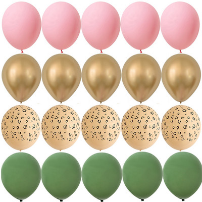 20 τμχ Μπαλόνια με μοτίβο τίγρης/χρήματα/καμηλοπάρδαλη 12 ιντσών για παιδικά είδη διακόσμησης για πάρτι γενεθλίων με άγρια ζώα σαφάρι ζούγκλας