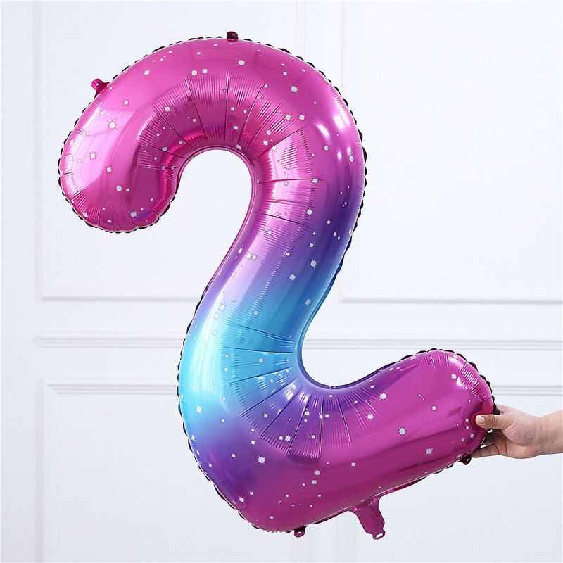 40 inch 0 1 2 3 4 5 6 7 8 9 Roz Blue Dot Star Număr Baloane din folie Decor petrecere de aniversare Jucărie pentru copii Baby Shower Globos cu heliu