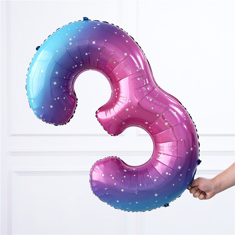 40 inch 0 1 2 3 4 5 6 7 8 9 Roz Blue Dot Star Număr Baloane din folie Decor petrecere de aniversare Jucărie pentru copii Baby Shower Globos cu heliu