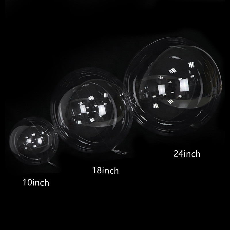 10 tk läbipaistev Bobo õhupall 10/12/18/24 tolli palju õnne sünnipäevaks Bobo mull õhupallid Pulma sünnipäevapeo kaunistus Clear Globo