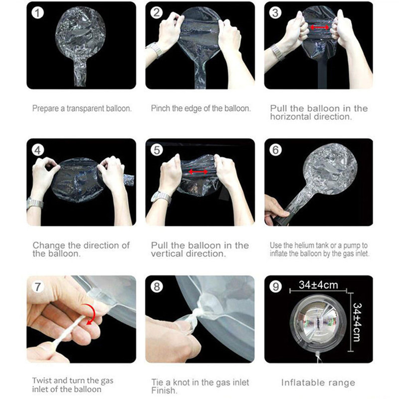 10 tk läbipaistev Bobo õhupall 10/12/18/24 tolli palju õnne sünnipäevaks Bobo mull õhupallid Pulma sünnipäevapeo kaunistus Clear Globo