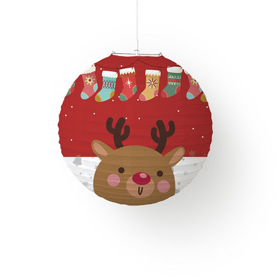 Kabantis Žibintas Kiniškas popierinis rutulys lempa Kalėdų šventės dekoravimo aksesuarai Kalėdų senelio dovana amatų dekoras Kalėdų eglutė