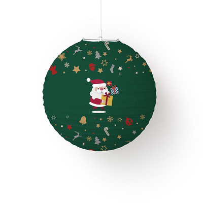 Kabantis Žibintas Kiniškas popierinis rutulys lempa Kalėdų šventės dekoravimo aksesuarai Kalėdų senelio dovana amatų dekoras Kalėdų eglutė