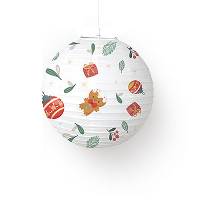 Kabantis Žibintas Kiniškas popierinis rutulys lempa Kalėdų šventės dekoravimo aksesuarai Kalėdų senelio dovana amatų dekoras Kalėdų eglutė