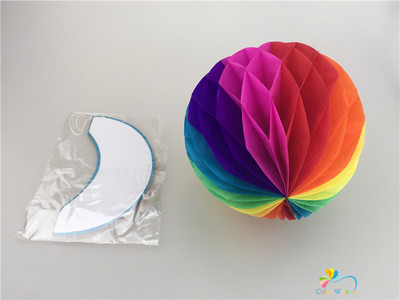 Mišraus dydžio 6 colių / 8 colių / 10 colių / 12 colių korio vaivorykštės popieriaus rutuliai Dekoratyviniai popieriniai žibintų rutuliai Vestuvių gimtadienio kūdikio dušas