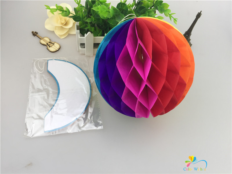 Mišraus dydžio 6 colių / 8 colių / 10 colių / 12 colių korio vaivorykštės popieriaus rutuliai Dekoratyviniai popieriniai žibintų rutuliai Vestuvių gimtadienio kūdikio dušas