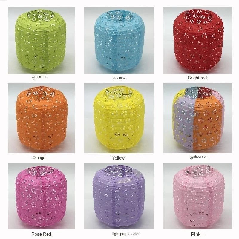 1db 15-20 cm Fesztivállámpás Kínai Népszerű üreges papírlámpás Halloween Home Office Party Esküvői dekoráció