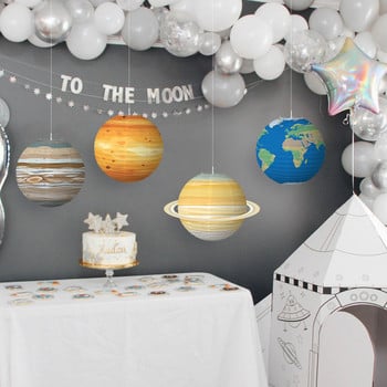 Осем планети Хартиени фенери Тема на планетата Декорации за честит рожден ден Детско космическо парти за рожден ден Планети на Слънчевата система