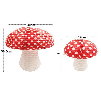 Noi 3 buc. Lanterne de hârtie în formă de ciupercă Ornament de ciuperci 3D pentru grădiniță, bricolaj, pentru petrecerea de aniversare, accesorii pentru decorarea casei