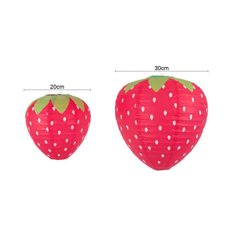 Maasikakujulised paberist laternad peokaunistused sünnipäevaks pulmadeks Baby Shower Kodu dekoratiivne rippuv paberist maasika kuullamp