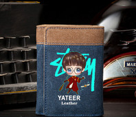 Portofel din panza imprimata pentru barbati