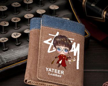 Portofel din panza imprimata pentru barbati