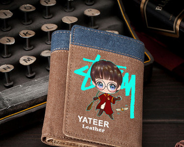 Portofel din panza imprimata pentru barbati