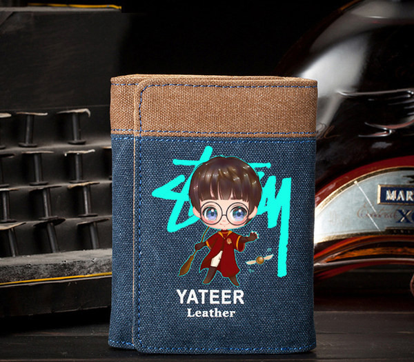 Portofel din panza imprimata pentru barbati