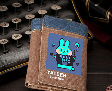 Meeste rahakott värvilise aplikatsiooniga